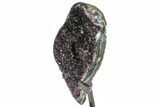 Amethyst Geode on Metal Stand - Great Color #104577-2